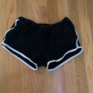 Black cotton shorts